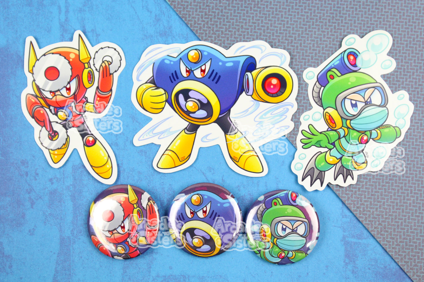 Megaman Stickers & Badges