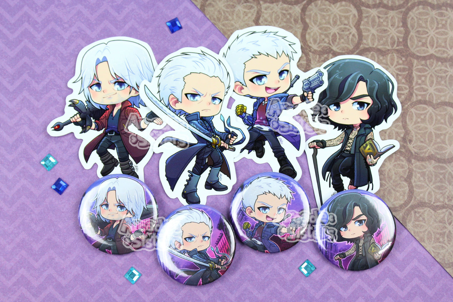 Crying Devil 5 Stickers & Badges