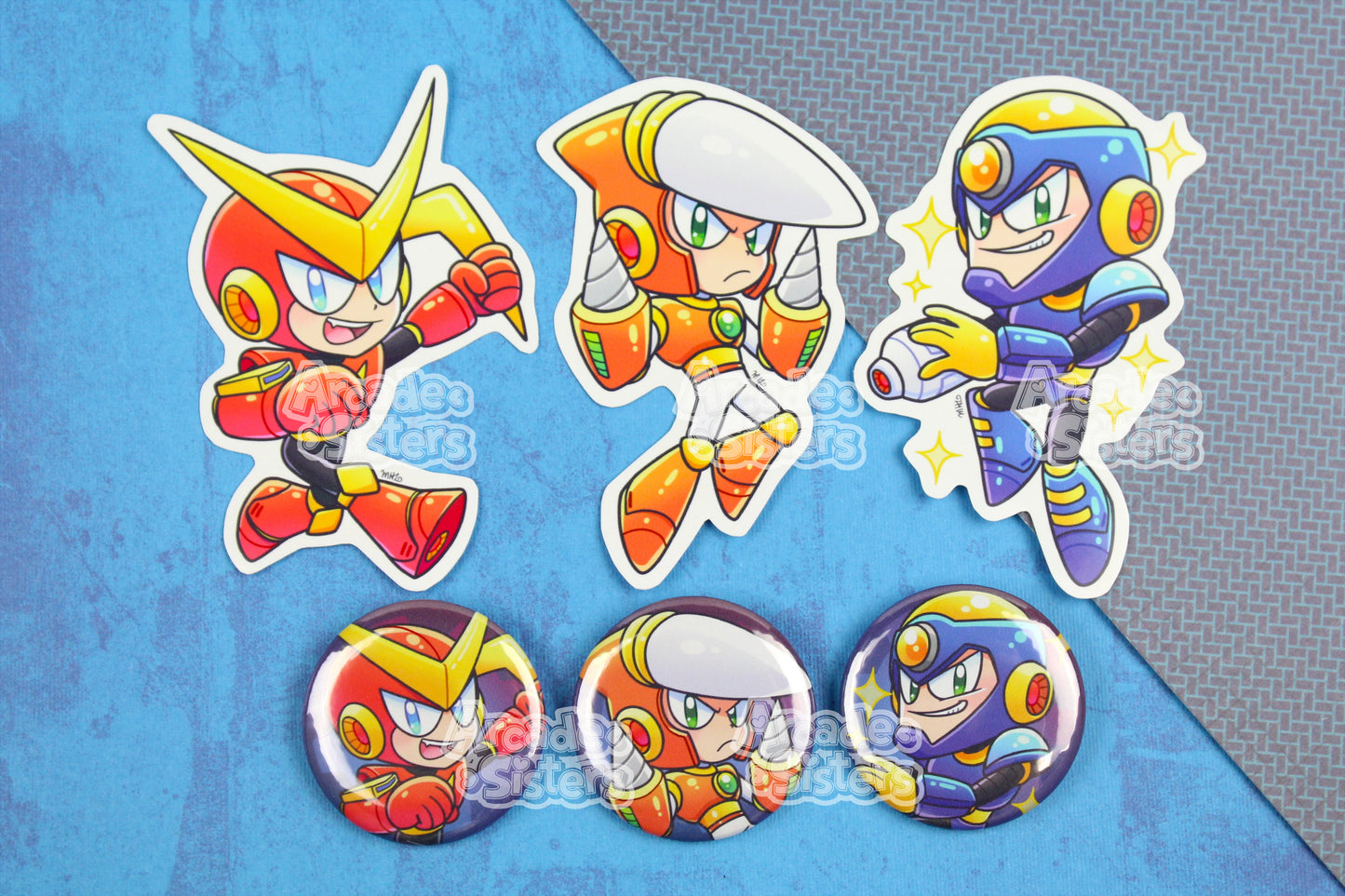 Megaman Stickers & Badges