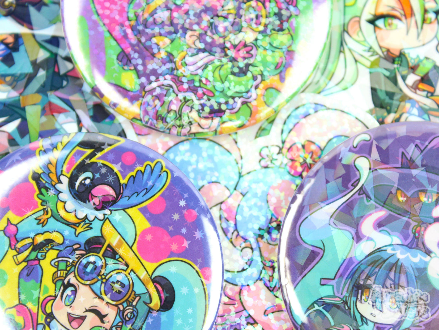 PokéMiku Holo Stickers & Badges