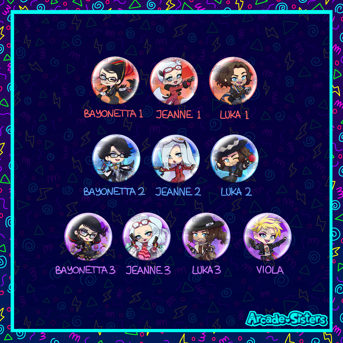 Bayonetta Stickers & Badges