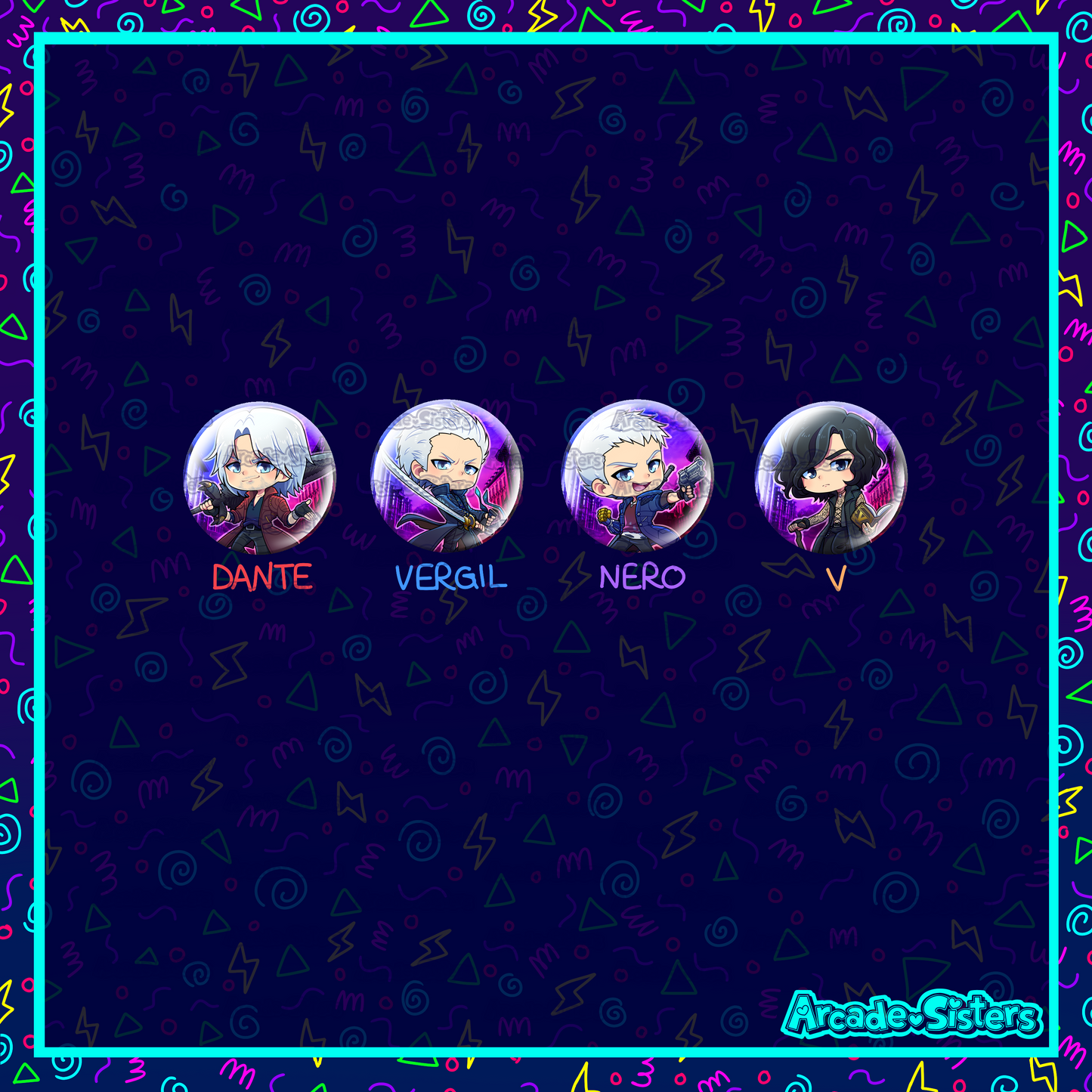 Crying Devil 5 Stickers & Badges