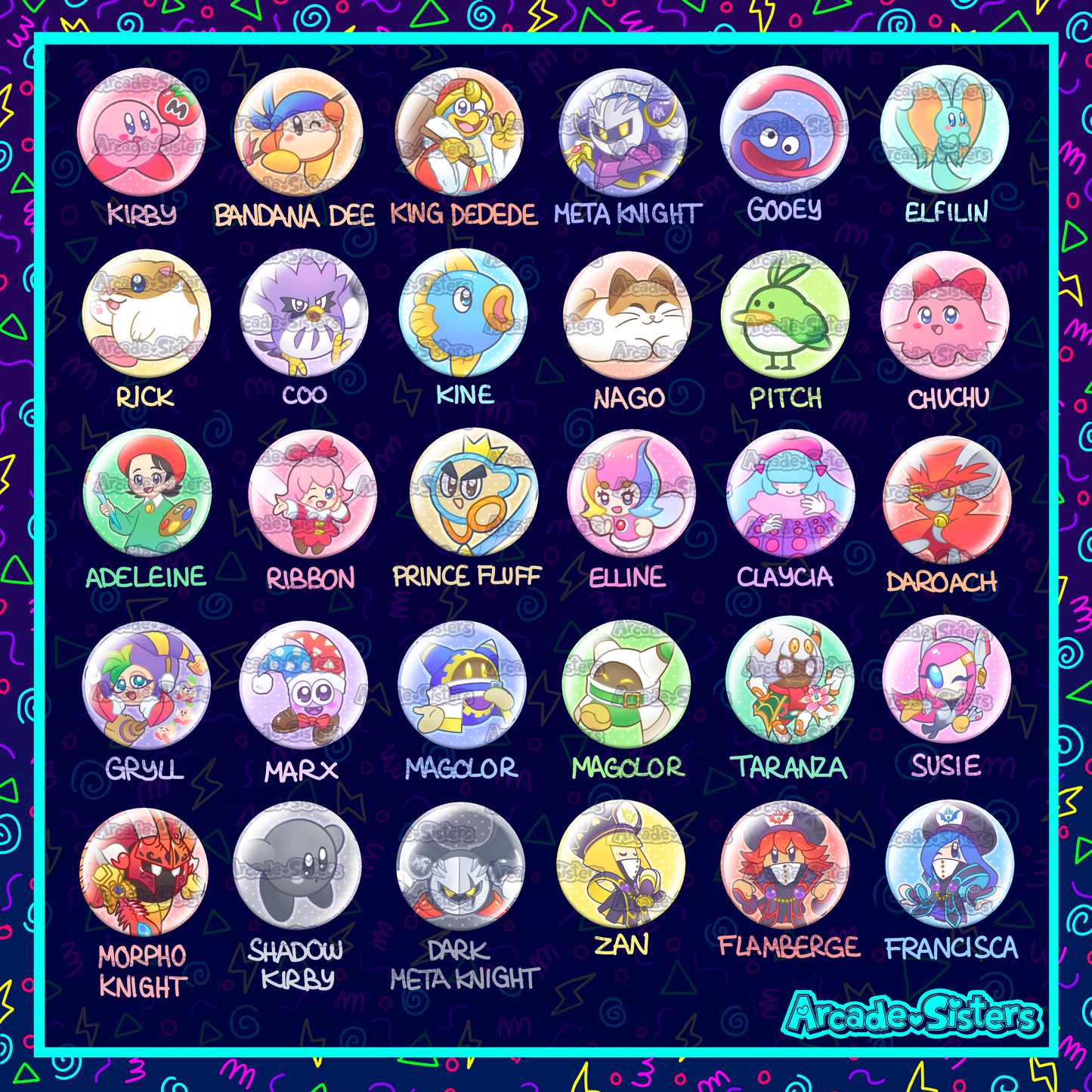Kirby Stickers & Badges