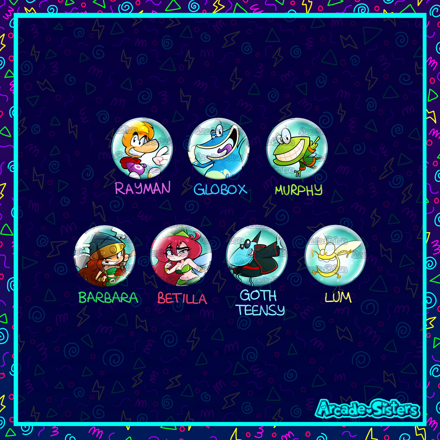 Rayman Stickers & Badges