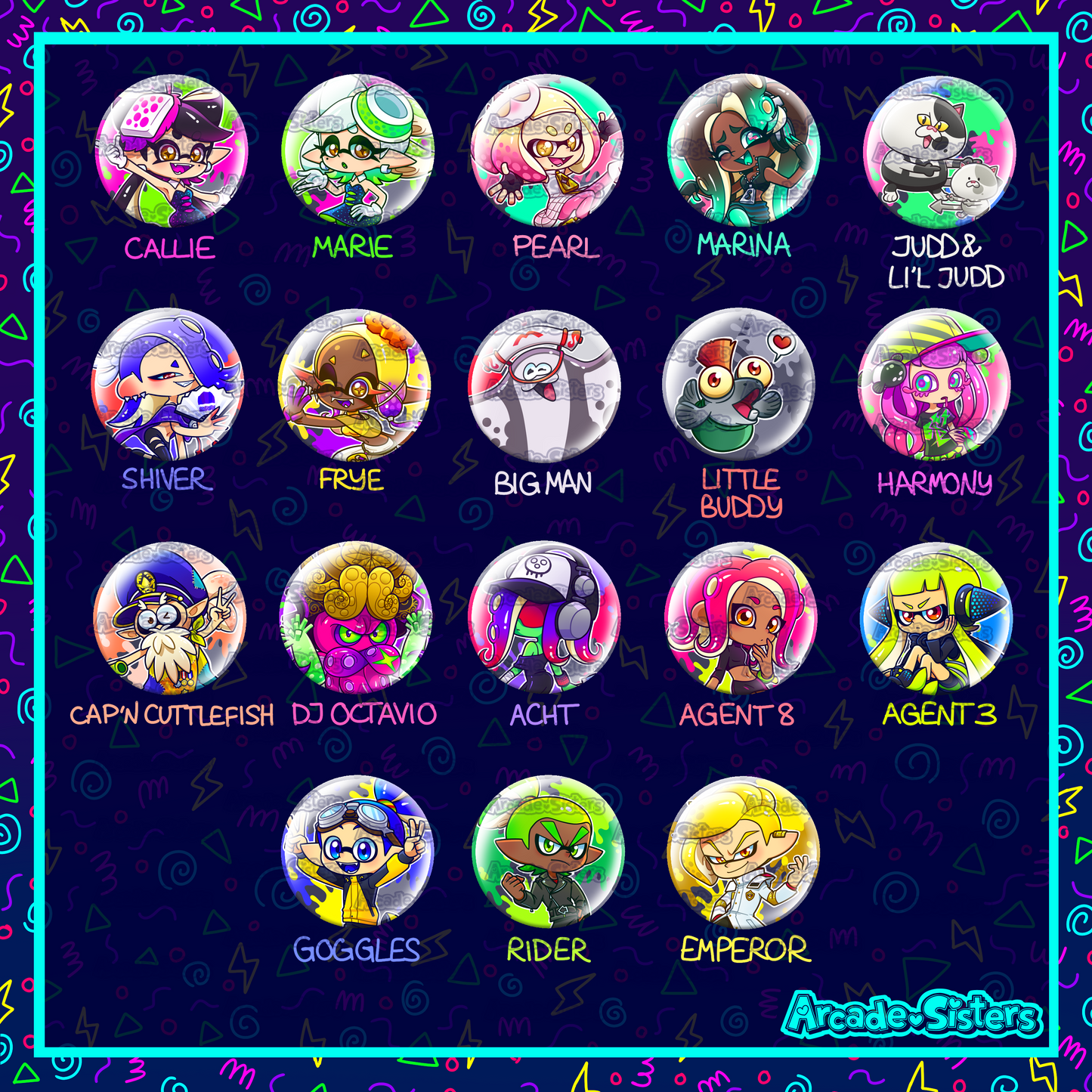 Splatoon Stickers & Badges