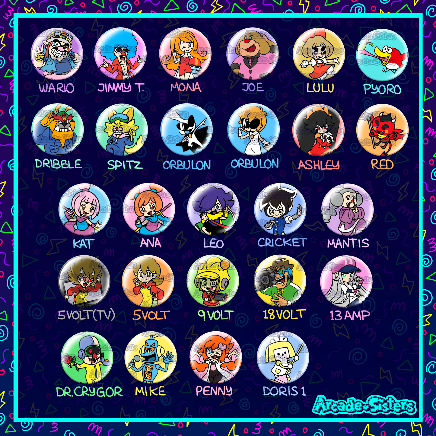 WarioWare Stickers & Badges