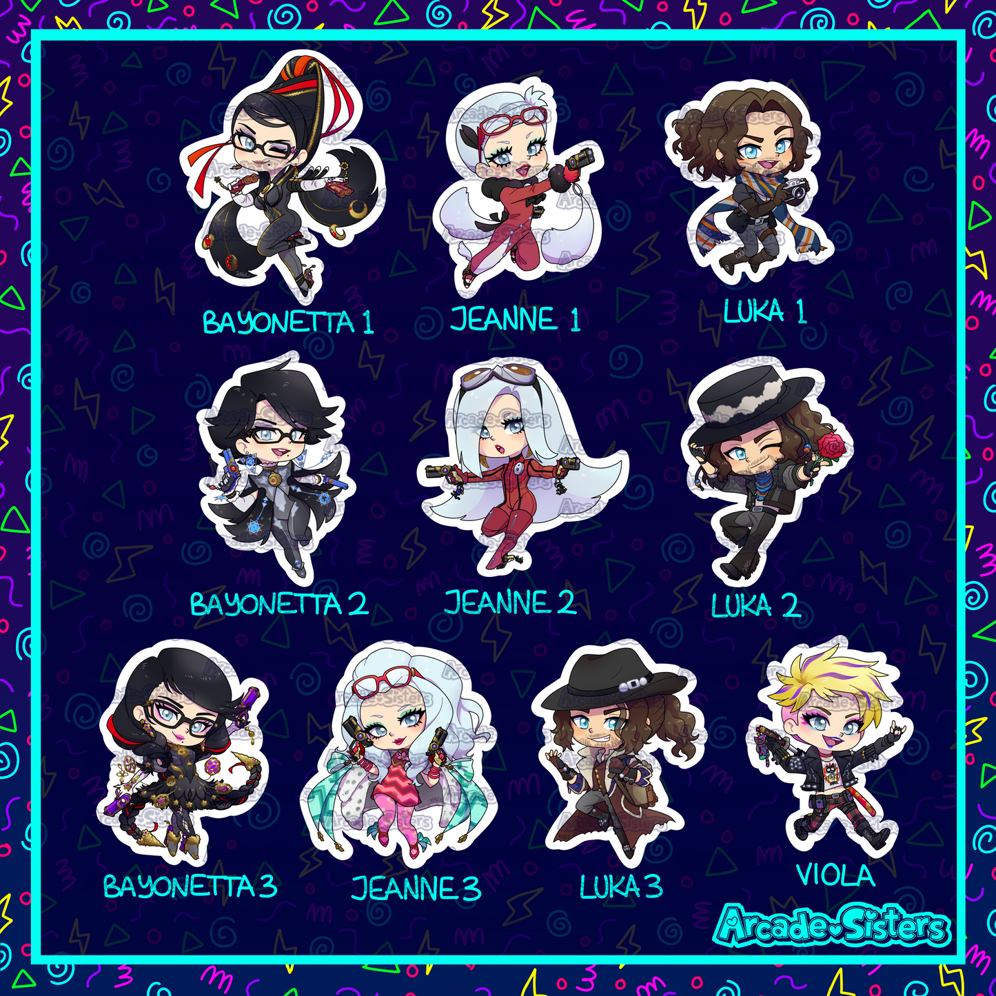 Bayonetta Stickers & Badges