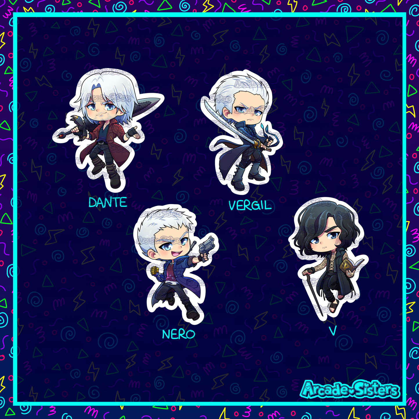 Crying Devil 5 Stickers & Badges
