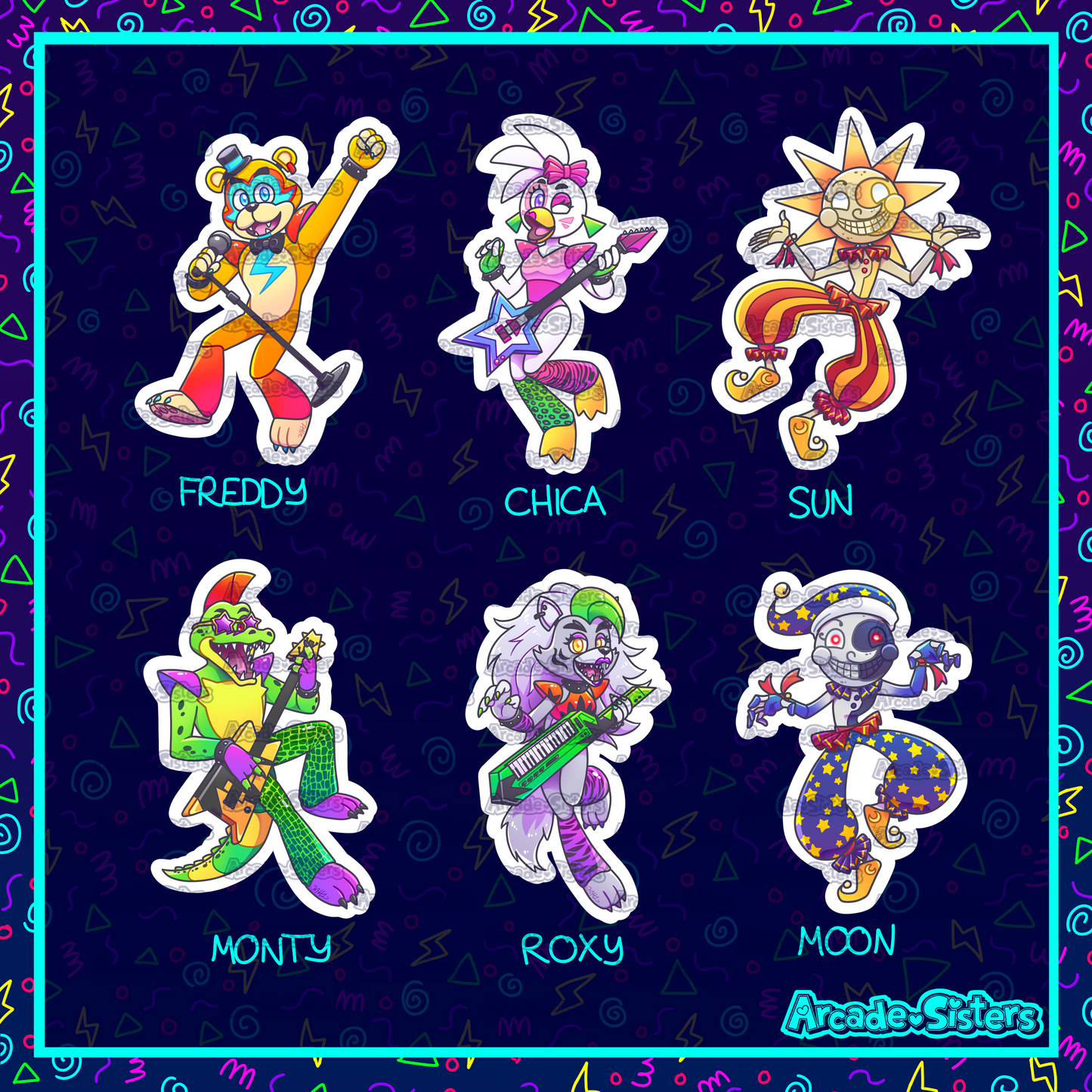 FNAF Security Breach Stickers & Badges