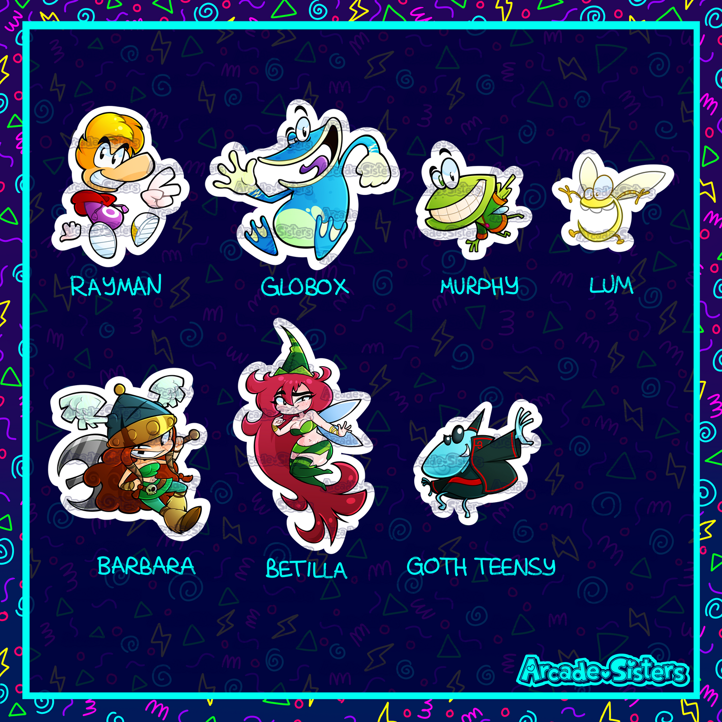 Rayman Stickers & Badges