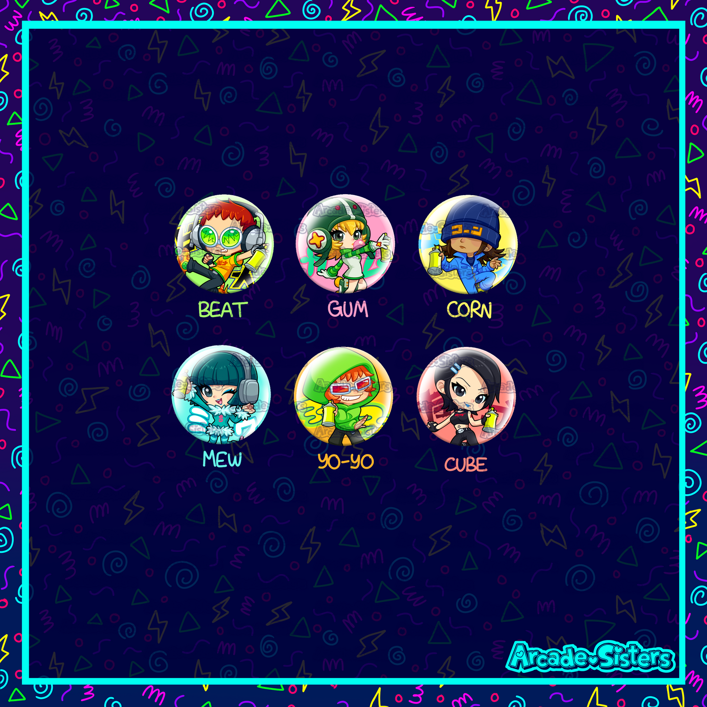 Jet Set Radio Stickers & Badges
