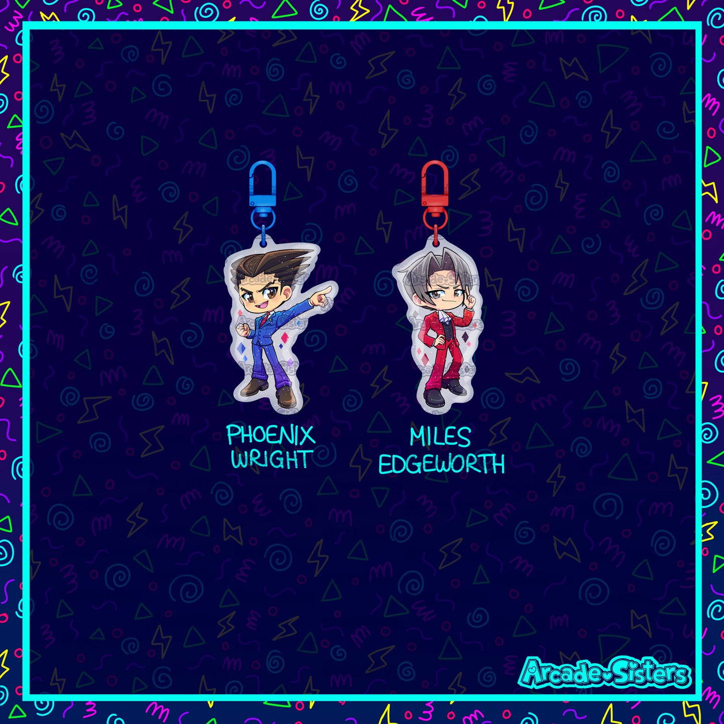 Phoenix & Miles Keychain