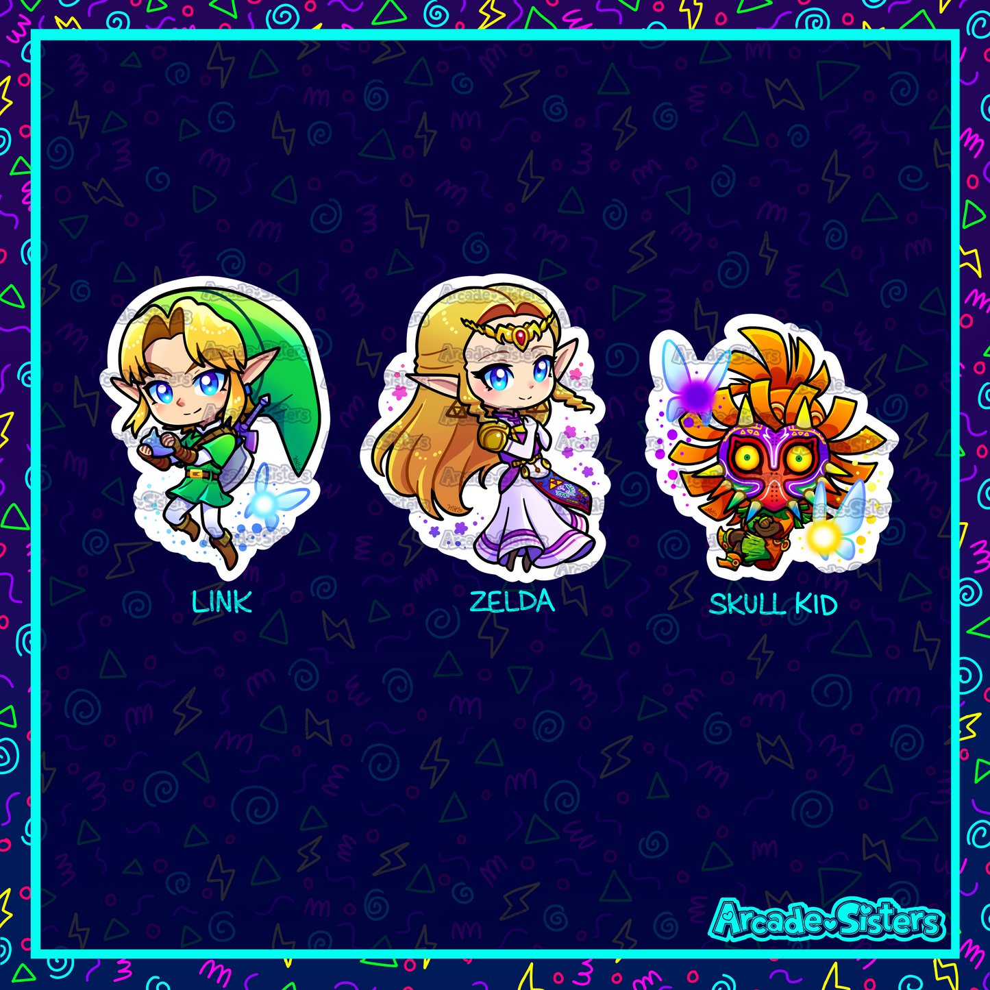 Ocarina & Majora Stickers & Badges