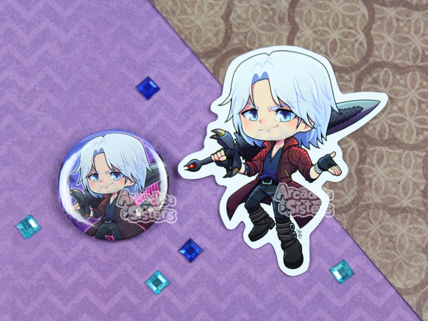 Crying Devil 5 Stickers & Badges