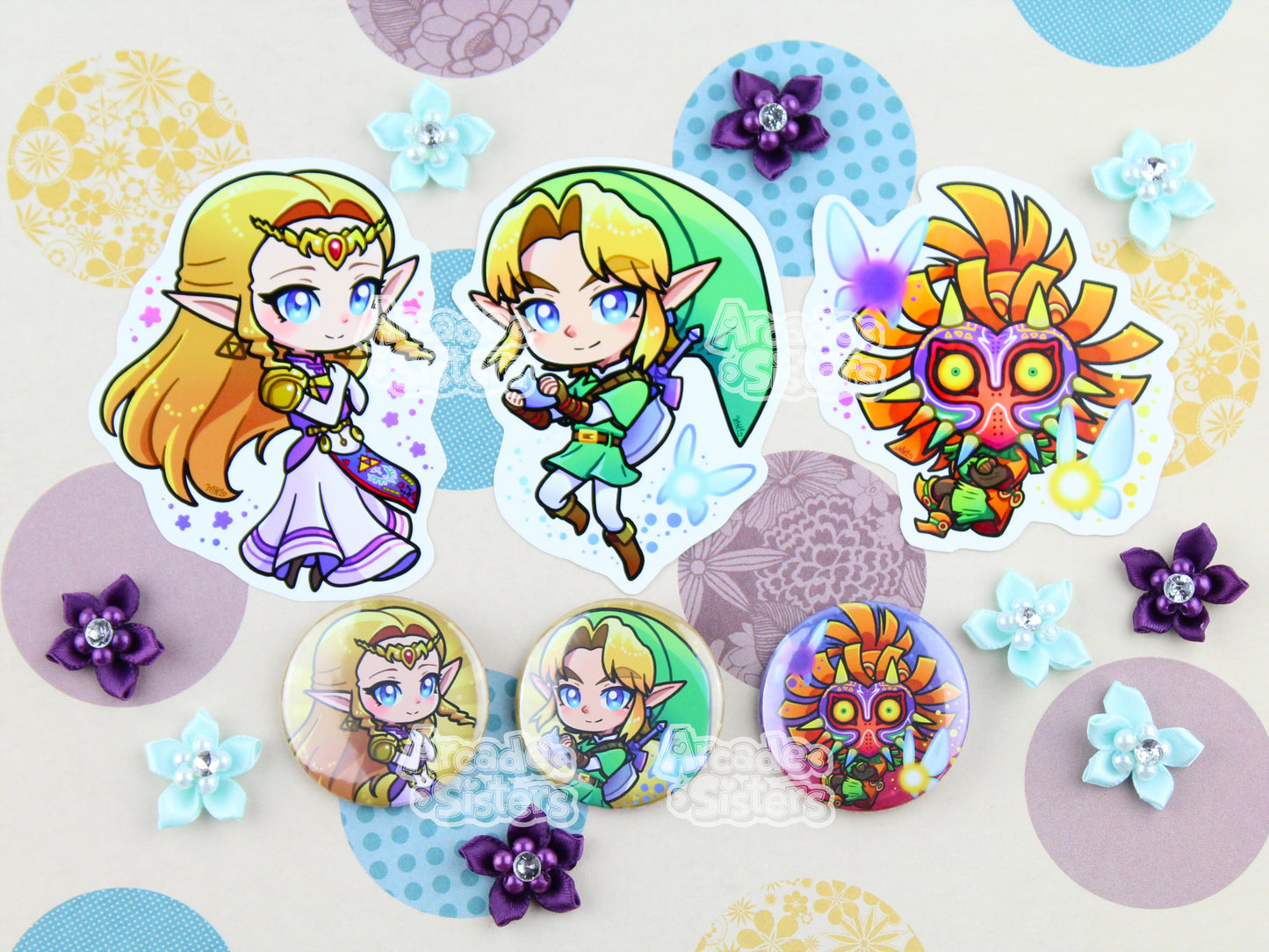 Ocarina & Majora Stickers & Badges