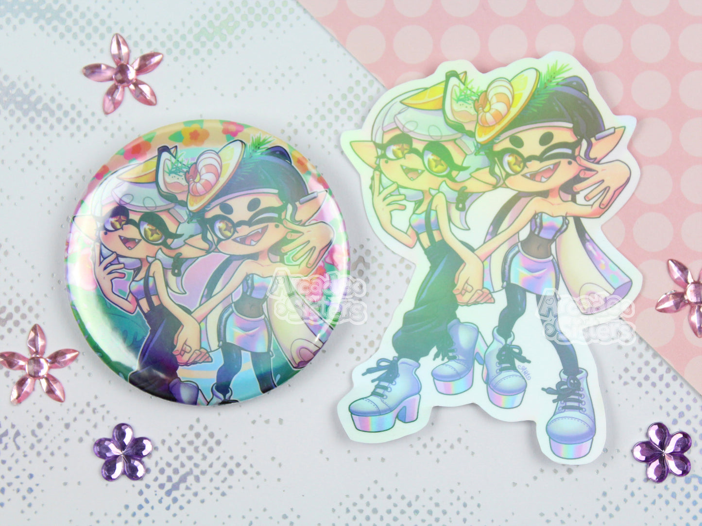 Splatoon Special Fest Holo Stickers & Badges