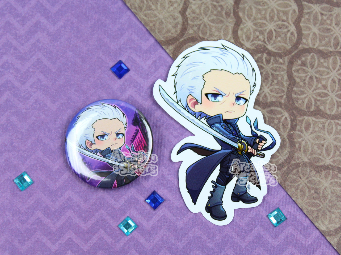 Crying Devil 5 Stickers & Badges