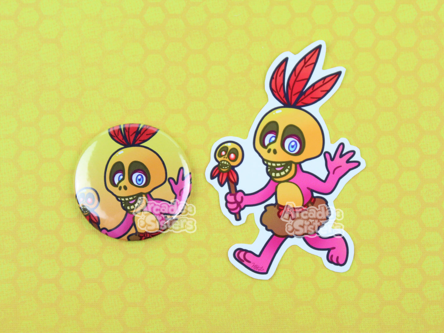 Bear and Bird Stickers & Badges