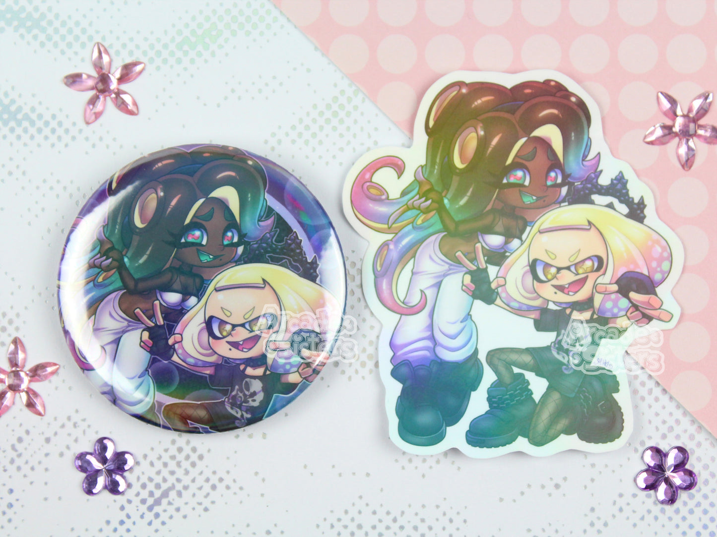 Splatoon Special Fest Holo Stickers & Badges