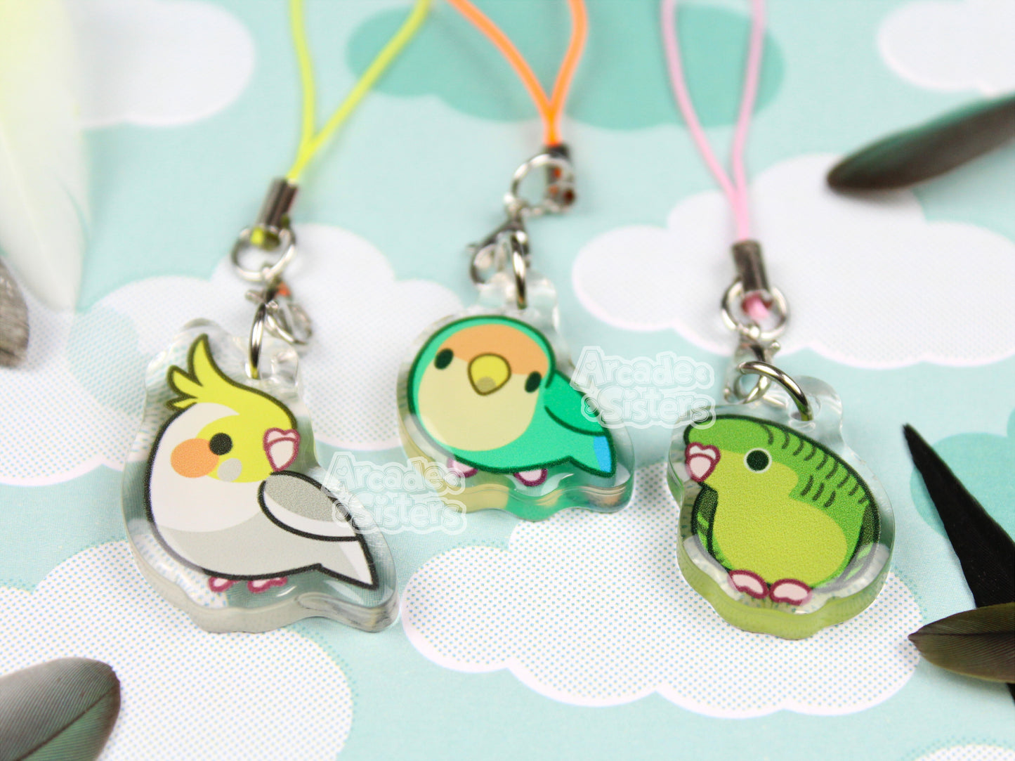 Budgies Phone Charm