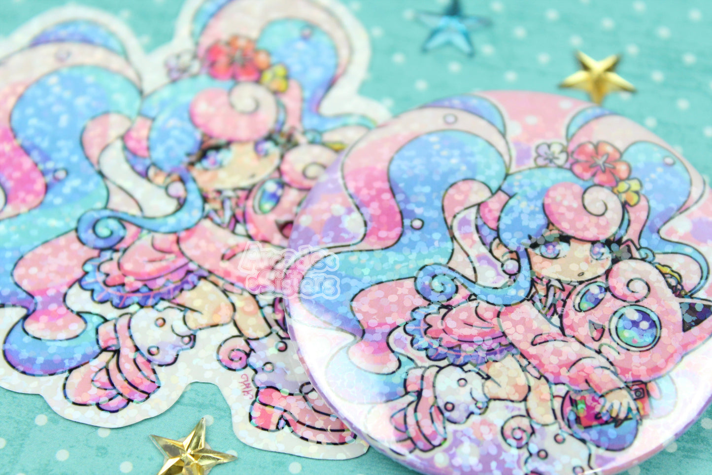 PokéMiku Holo Stickers & Badges