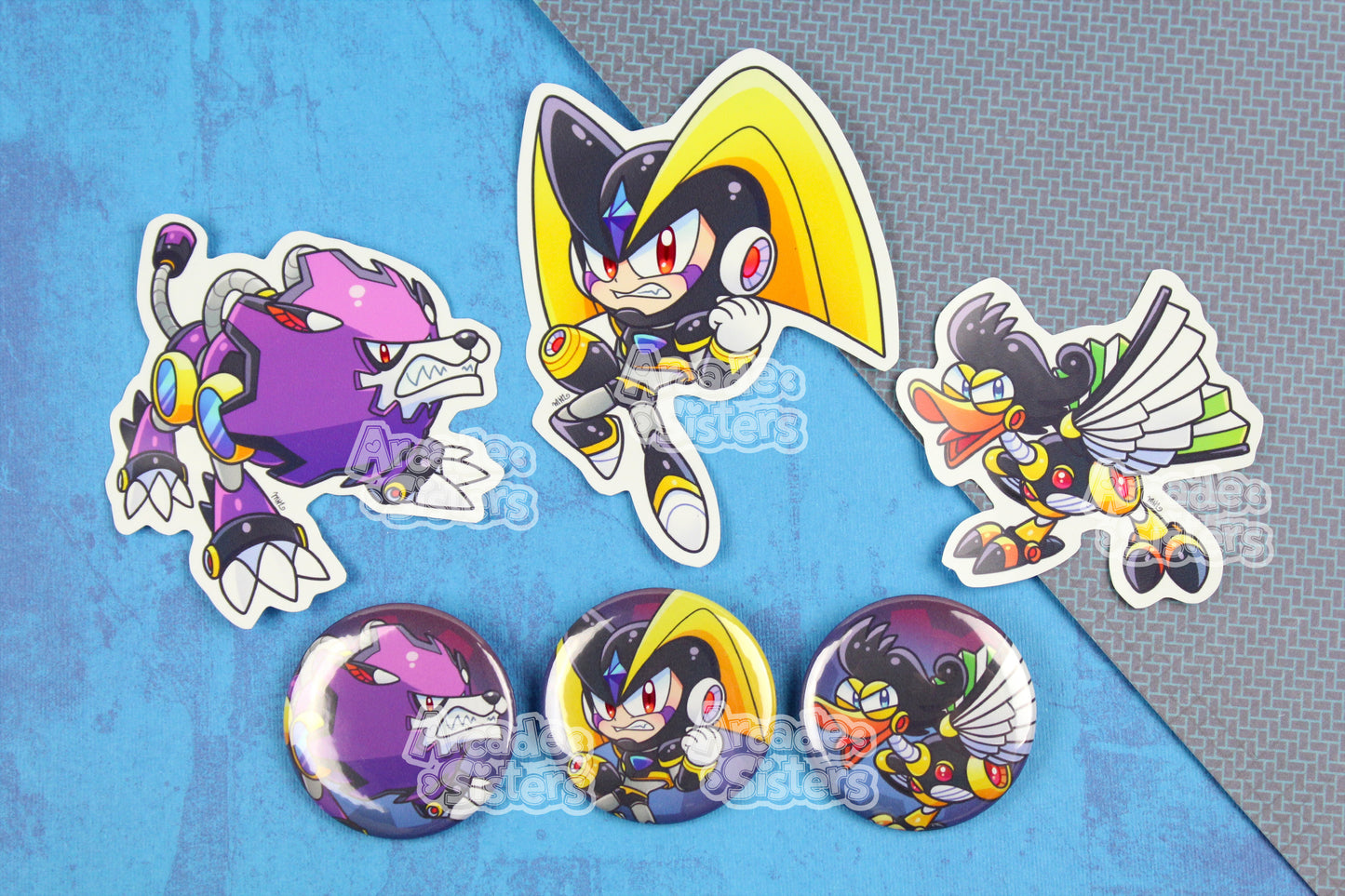 Megaman Stickers & Badges