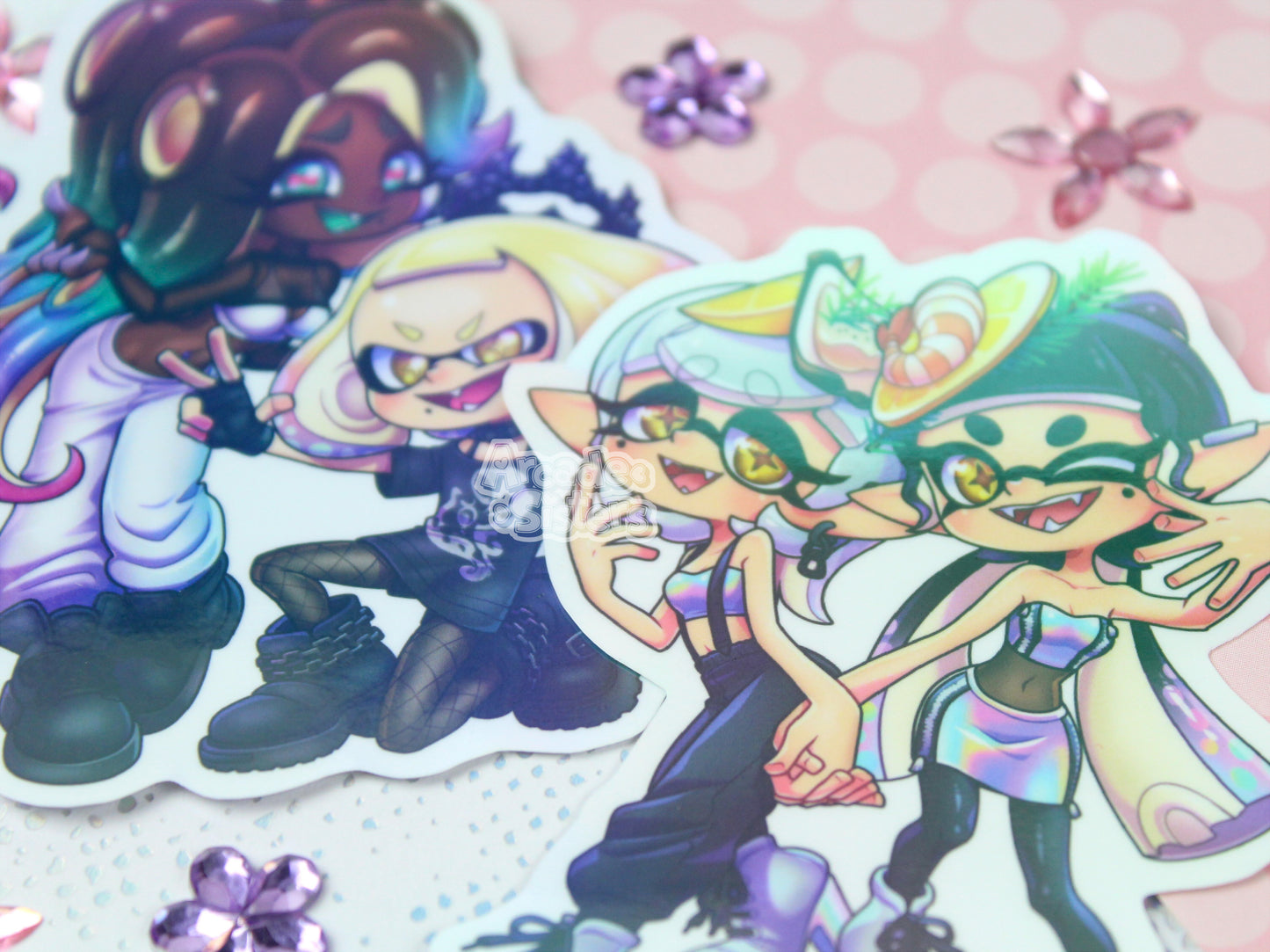 Splatoon Special Fest Holo Stickers & Badges