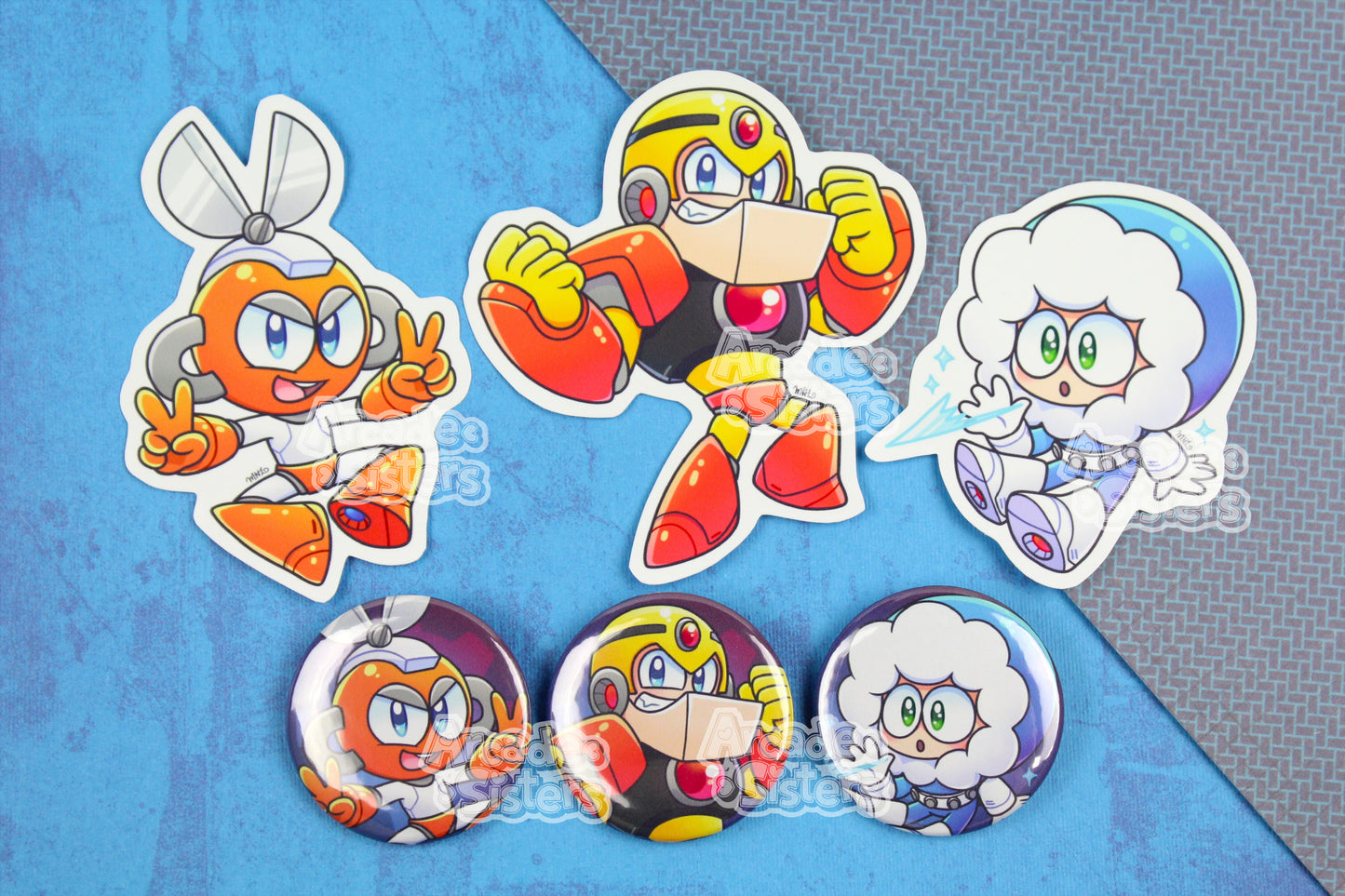 Megaman Stickers & Badges