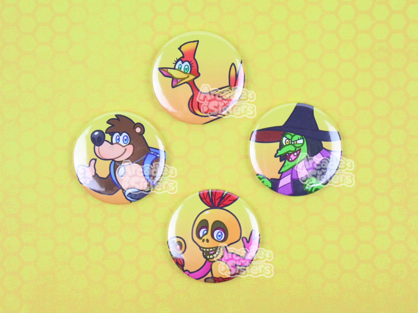 Bear and Bird Stickers & Badges