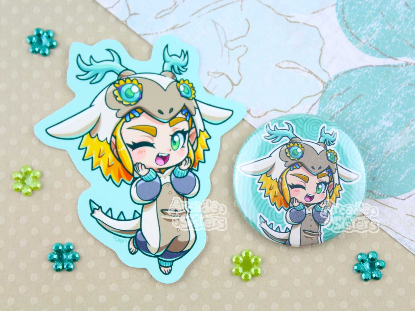 ToTK Dragon Stickers & Badges