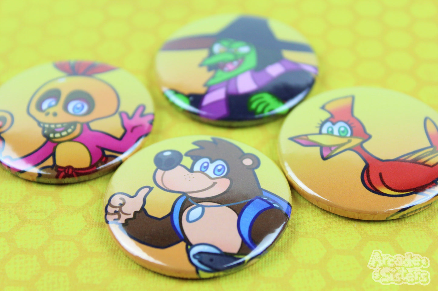 Bear and Bird Stickers & Badges