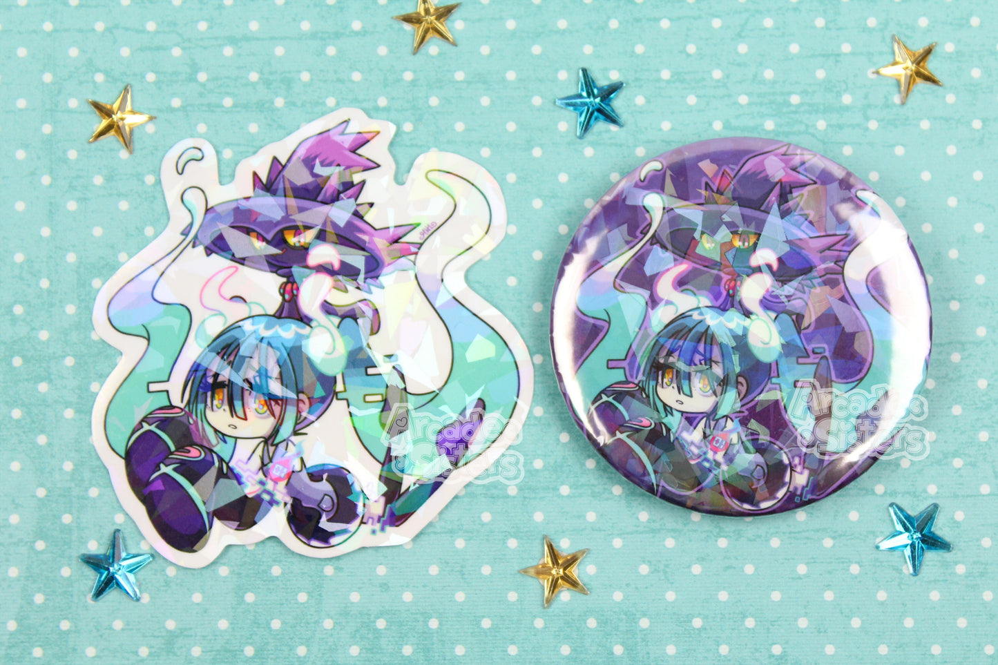 PokéMiku Holo Stickers & Badges