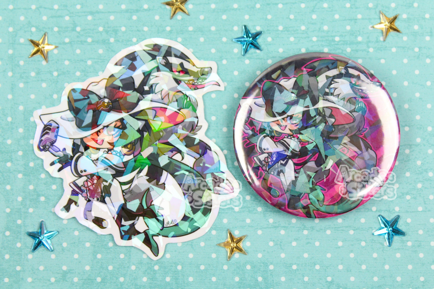 PokéMiku Holo Stickers & Badges