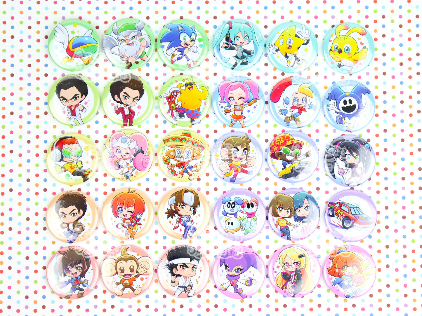 Sega Superstars Stickers & Badges