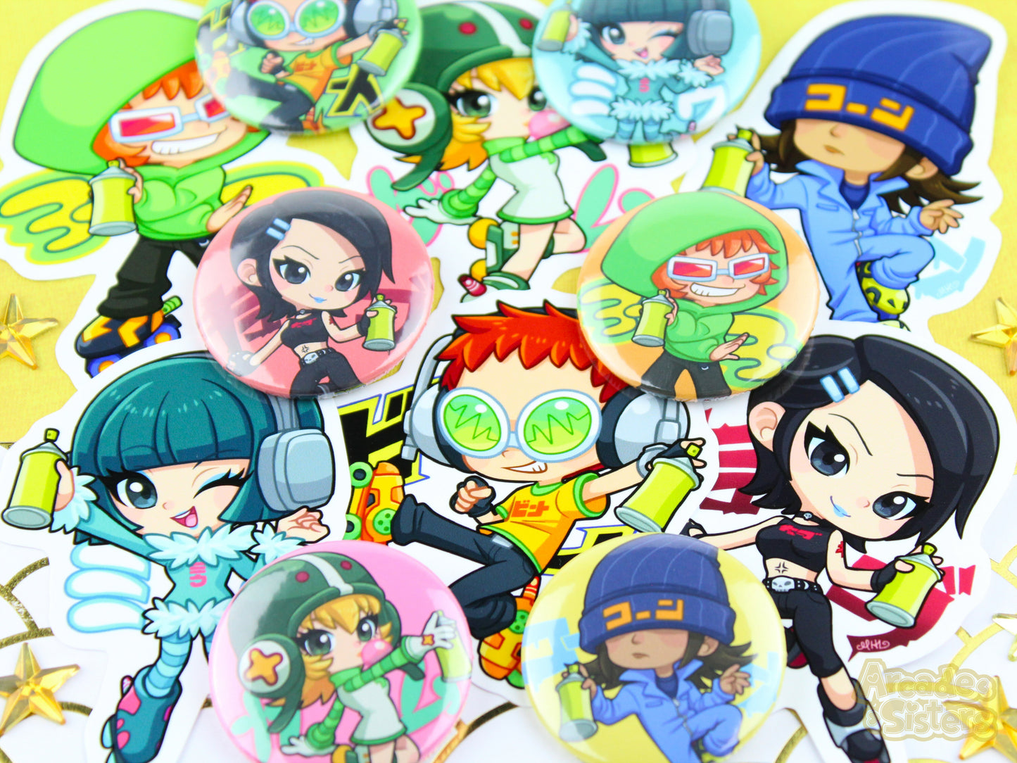 Jet Set Radio Stickers & Badges