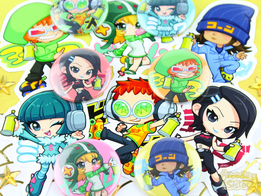 Jet Set Radio Stickers & Badges