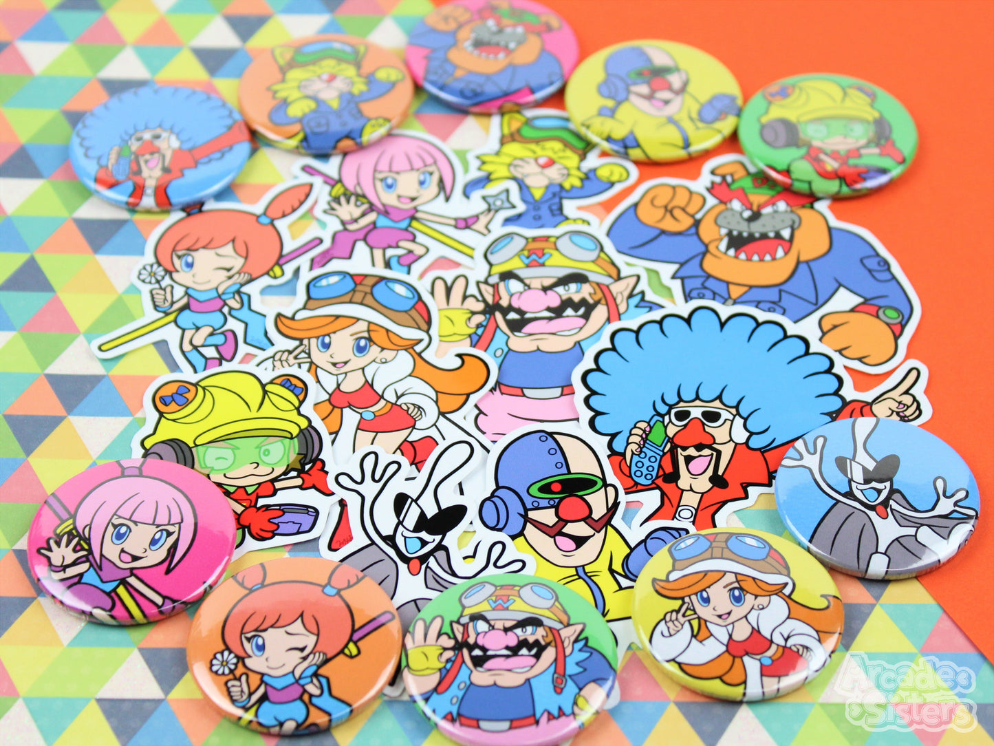 WarioWare, Inc. Mega Microgames Stickers & Badges