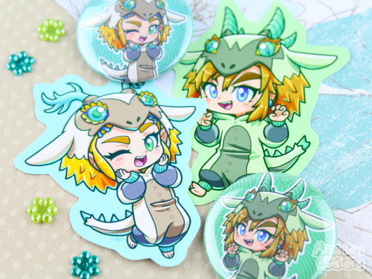 ToTK Dragon Stickers & Badges