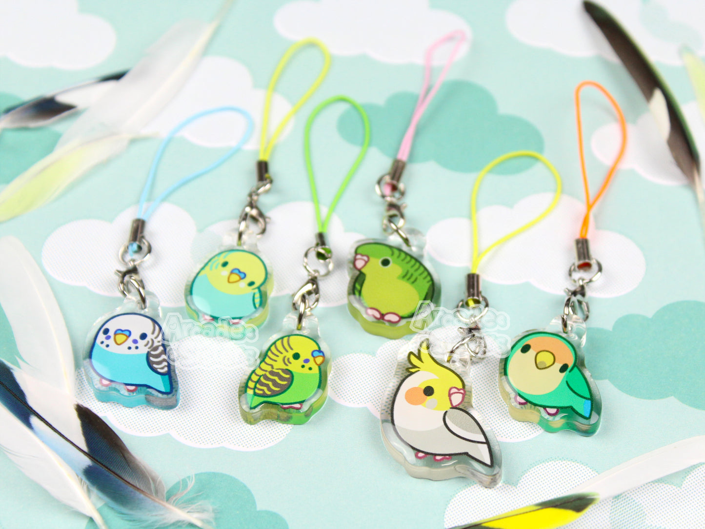 Budgies Phone Charm