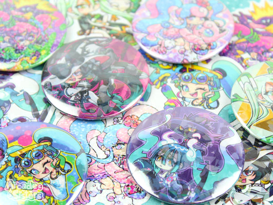 PokéMiku Holo Stickers & Badges