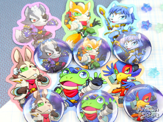 Starfox Stickers & Badges
