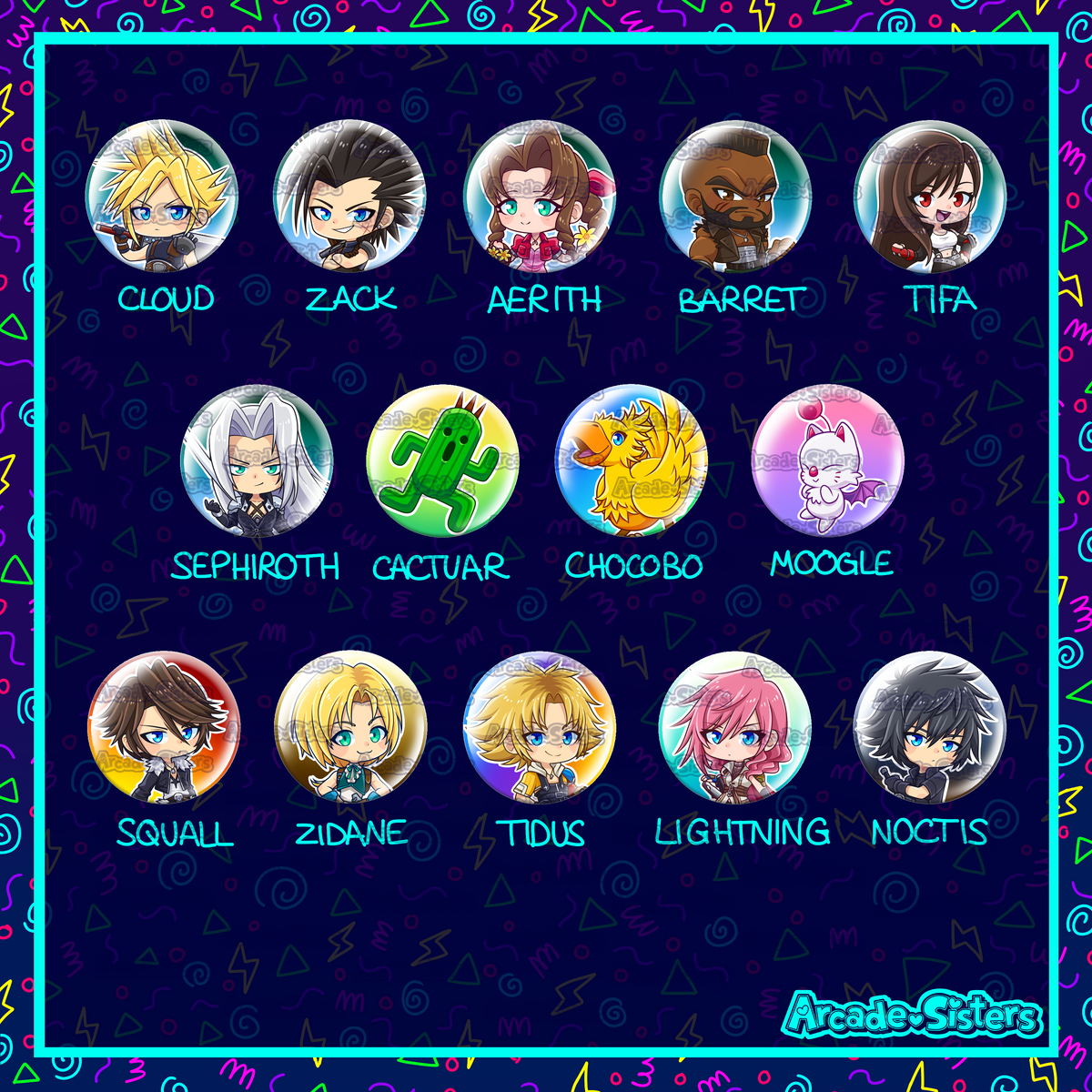 Final Stickers & Badges – Arcade Sisters