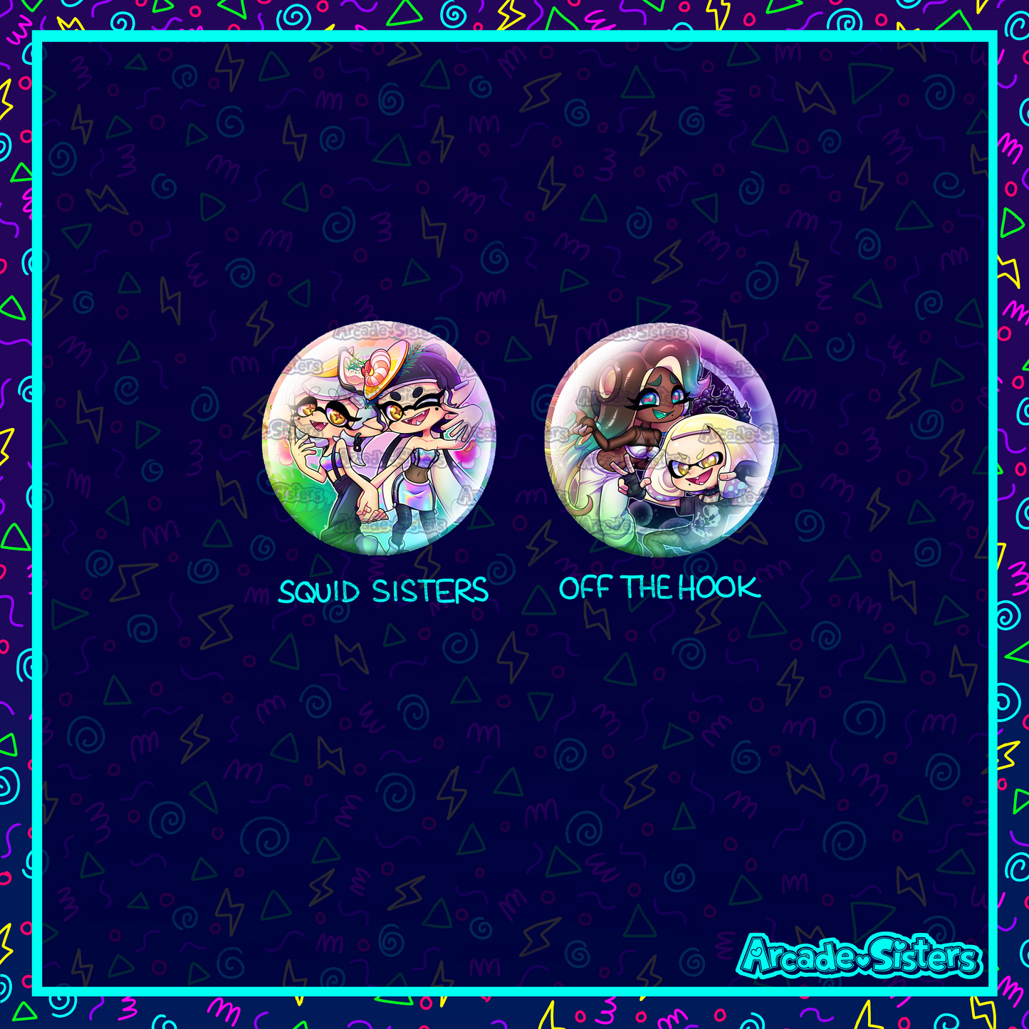 Splatoon Special Fest Holo Stickers & Badges