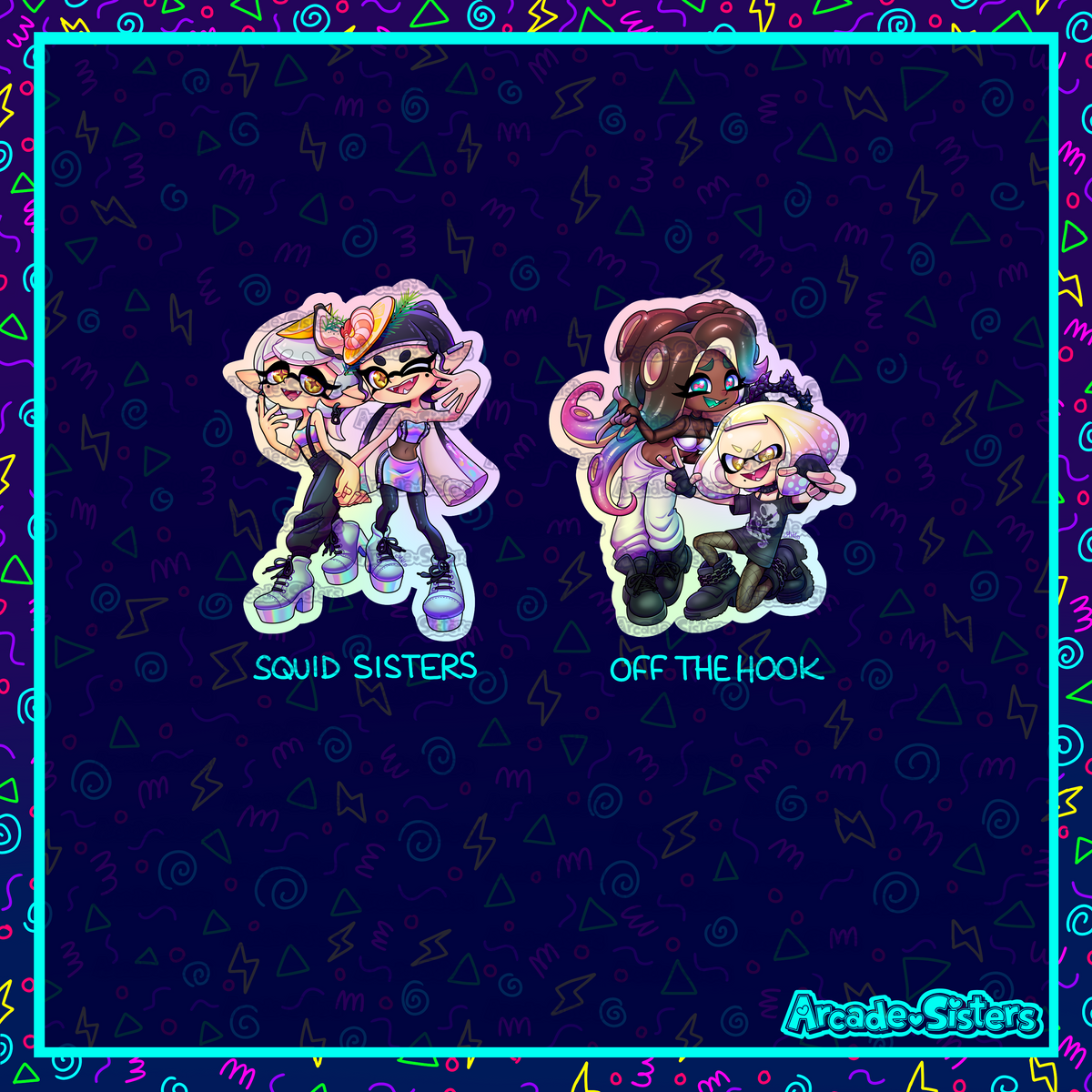 Splatoon Special Fest Holo Stickers & Badges – Arcade Sisters