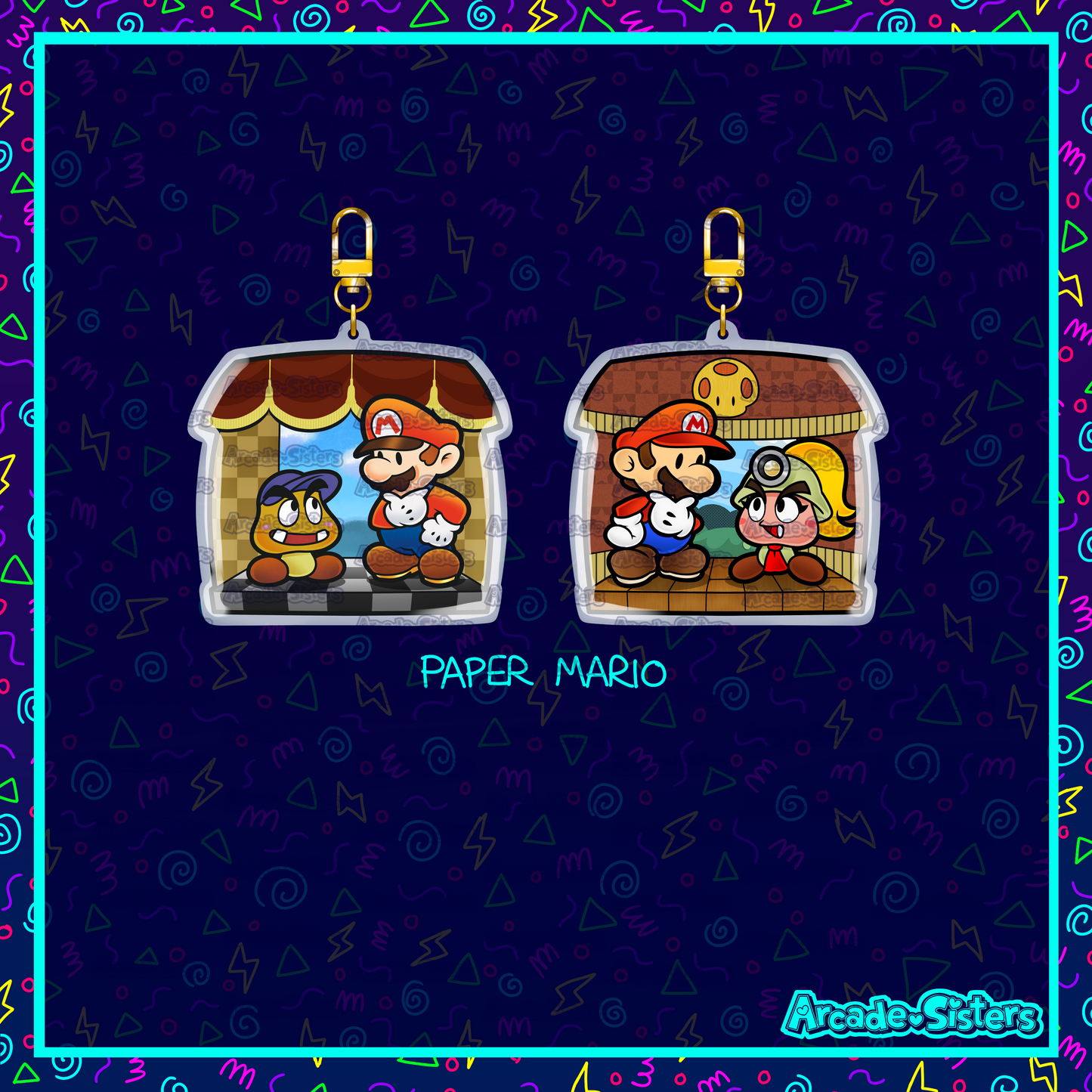 Paper Mario Keychain