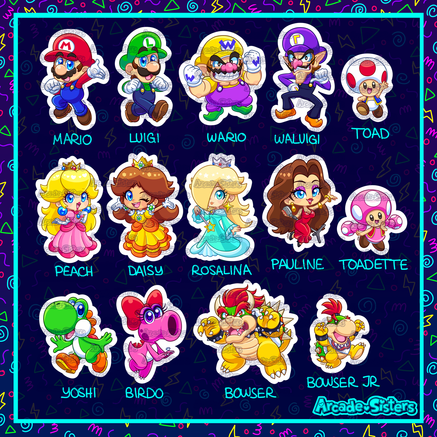 Mario Stickers & Badges