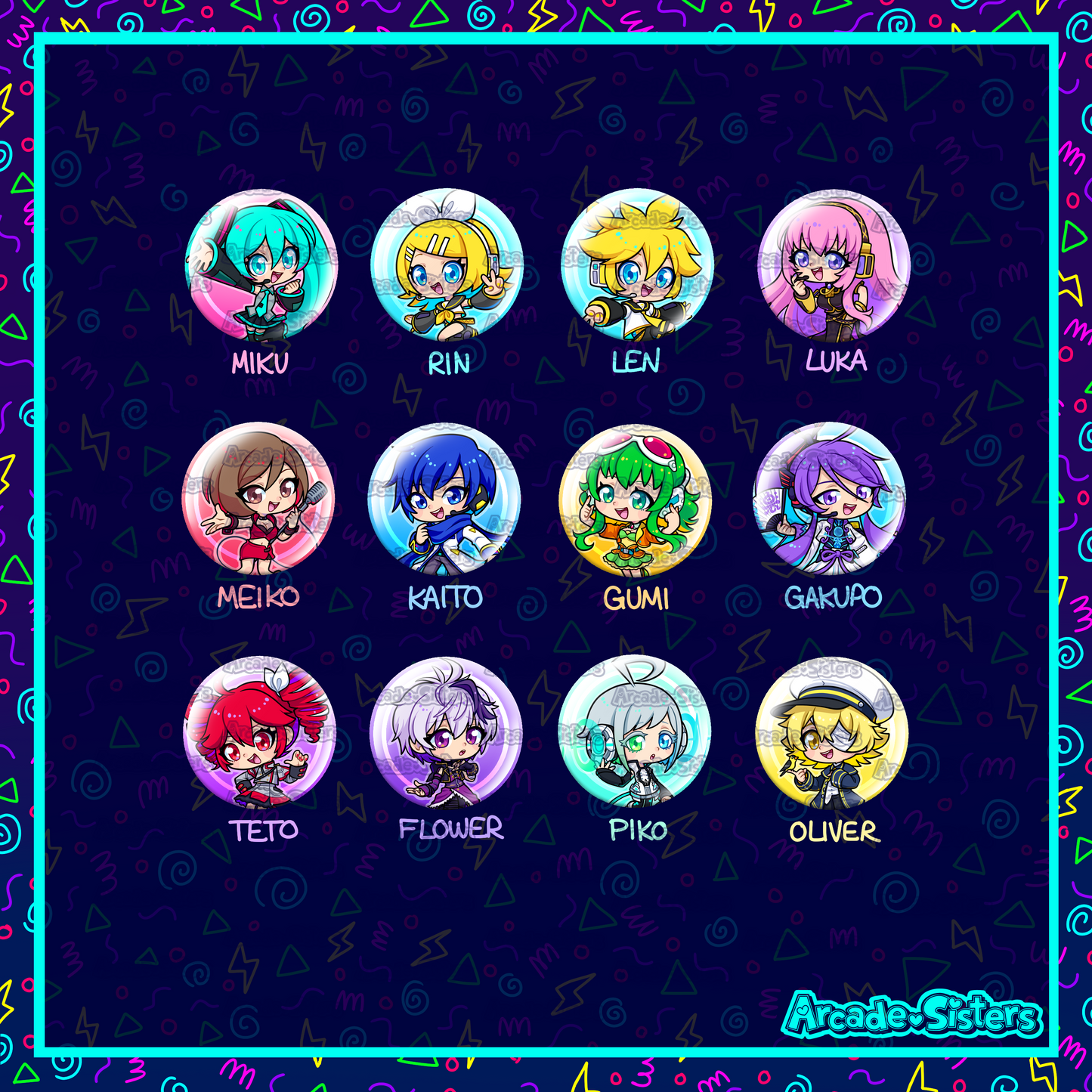 Vocaloid Stickers & Badges