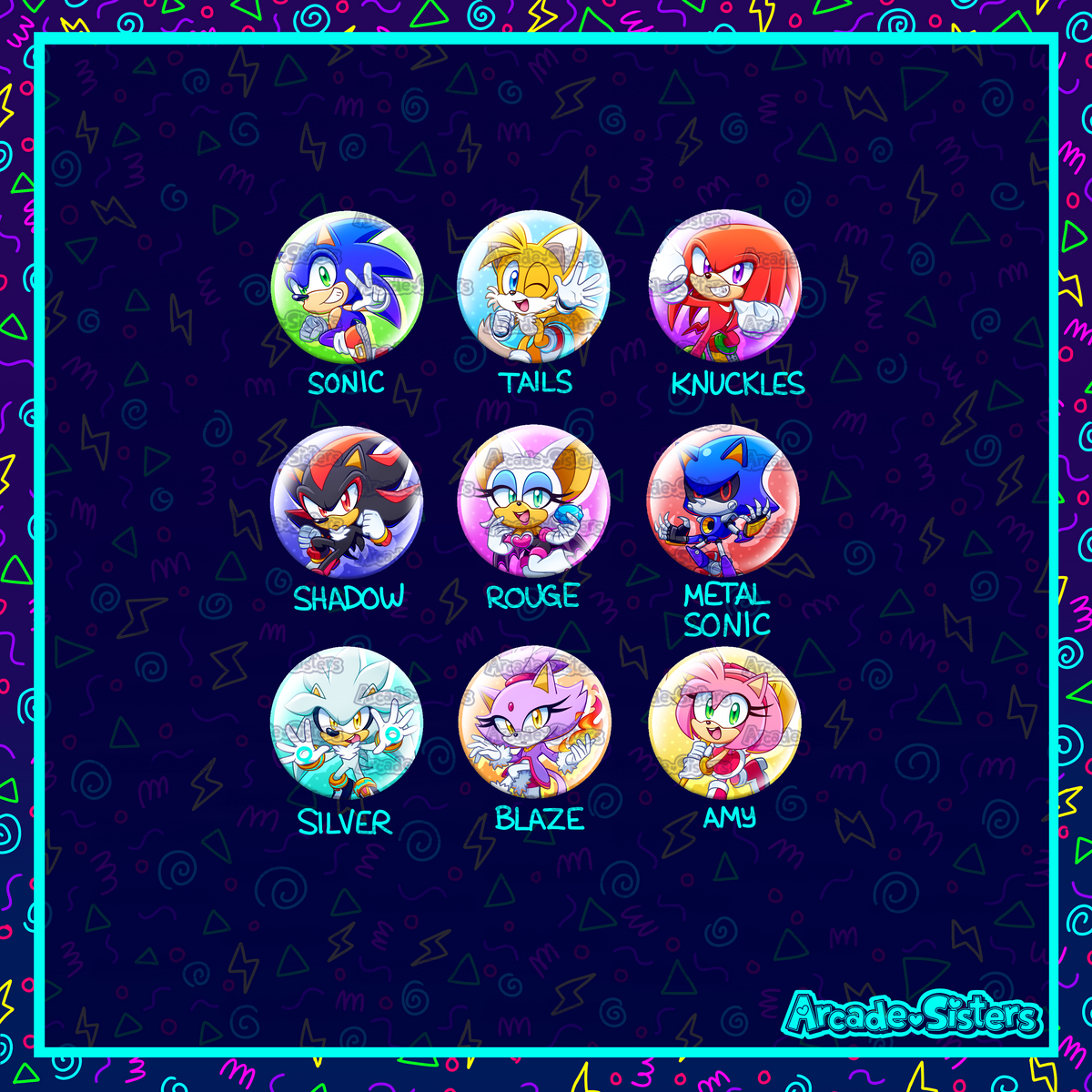 *NEW* Sonic Stickers & Badges