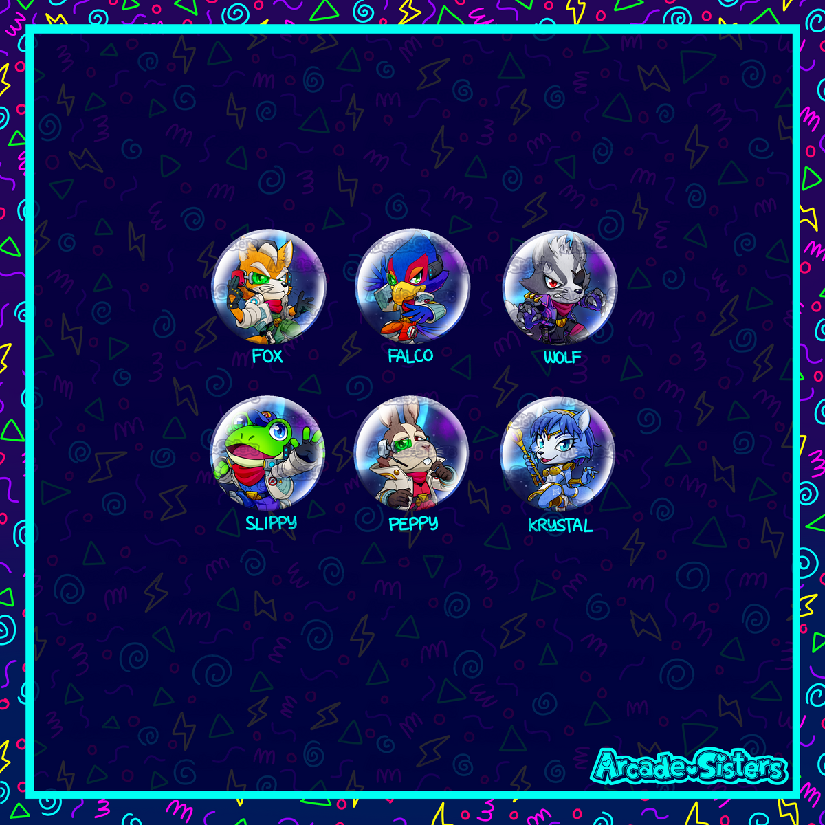 Starfox Stickers & Badges