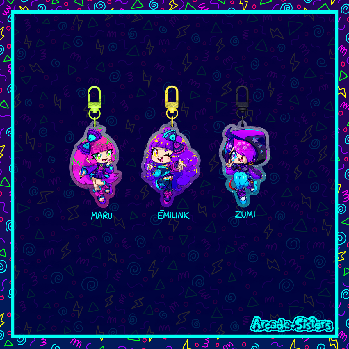 Arcade Sisters Keychain